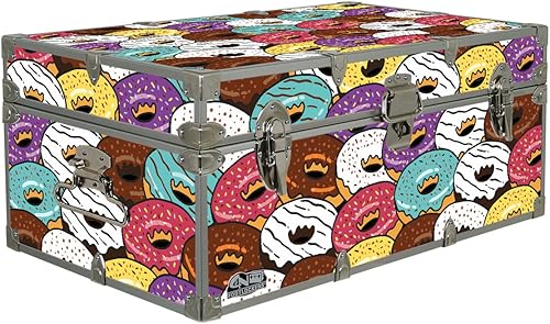 Miniatura 13 de C&N Footlockers Maletero de almacenamiento de diseño, temas de alimentos, 32 x 18 x 13.5 pulgadas, duradero y construido para durar, con cerradura