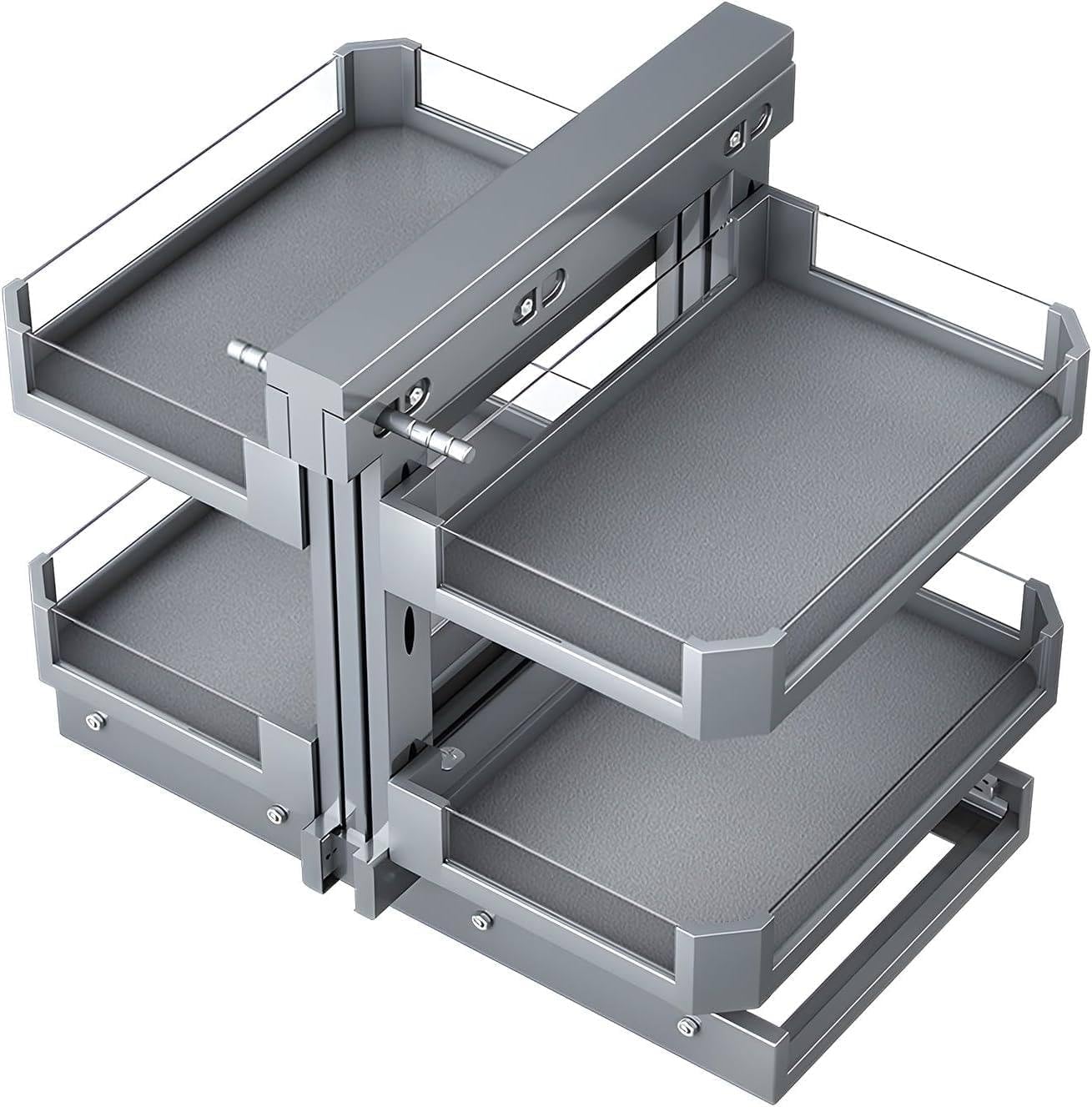 DLLDQBD Blind Corner Pull Out Kitchen Storage(Size:900,Color:Toughenedglasstray)
