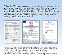 Vista 9 de HEATIT HIRD - Cable de deshielo para techo y canalón de 20 pies y 5 vatios por pie