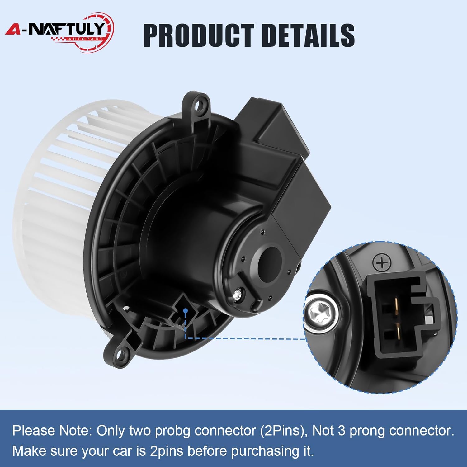 Rear AC Heater Blower Motor Fan Compatible with 2006-2020 Dodge Grand Caravan, Chrysler Town & Country, Ford Expedition, Jeep, Ram, Lincoln Navigator, VW Routan, Replace 700234