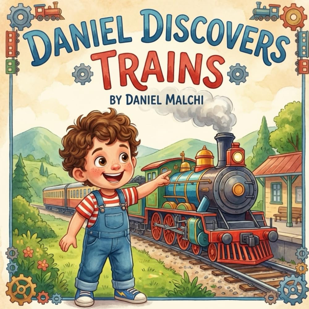 Daniel Discovers Trains: An Educational Picture Book Adventure for Kids About Steam, Diesel, and Electric Engines