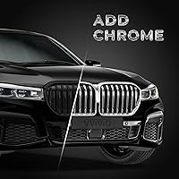 Vista 3 de VViViD - Rollo de cinta adhesiva de vinilo cromado plateado brillante con liberación de aire (1 pulgada x 25 pies)