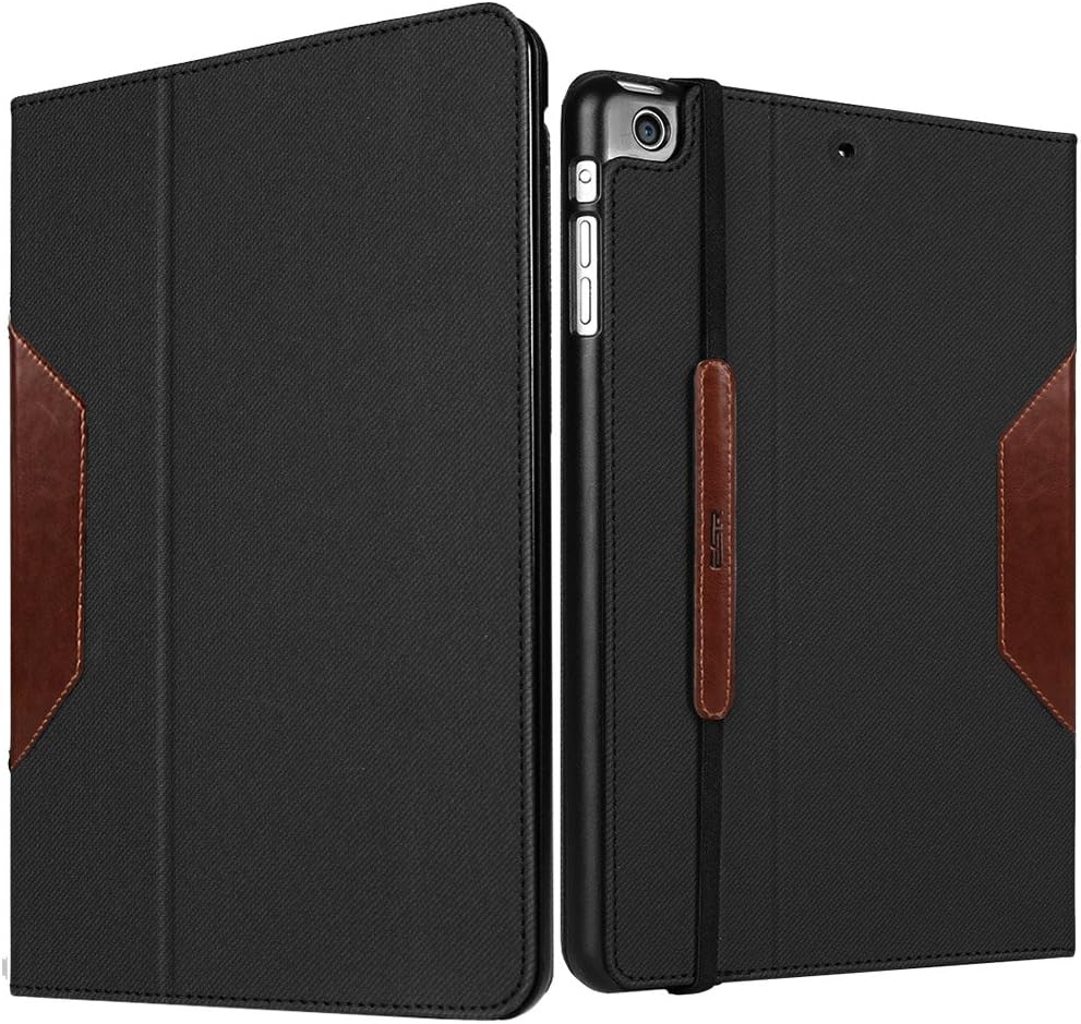 iPad Mini Case, ESR Folio Stand Case Cover with Elastic Strap and Auto Wake Up/Sleep Function [Business Style Case] for iPad Mini 3 / iPad Mini 2 / iPad Mini (Brown)