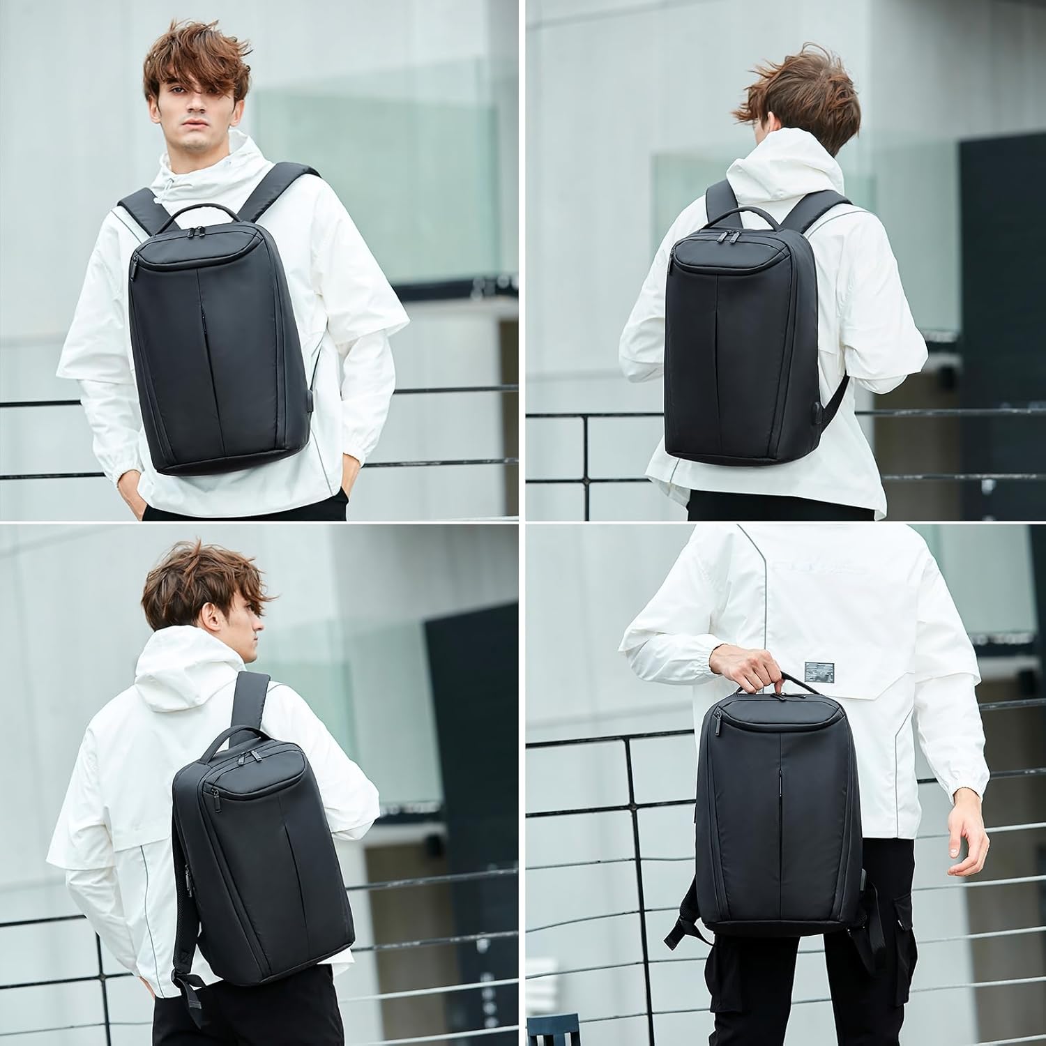 Travel Laptop Backpack for Men Women, business Work Rucksack College School Computer Bag Fits 15.6 Inch Laptop, Bookbag with USB Charging Port - Image 7