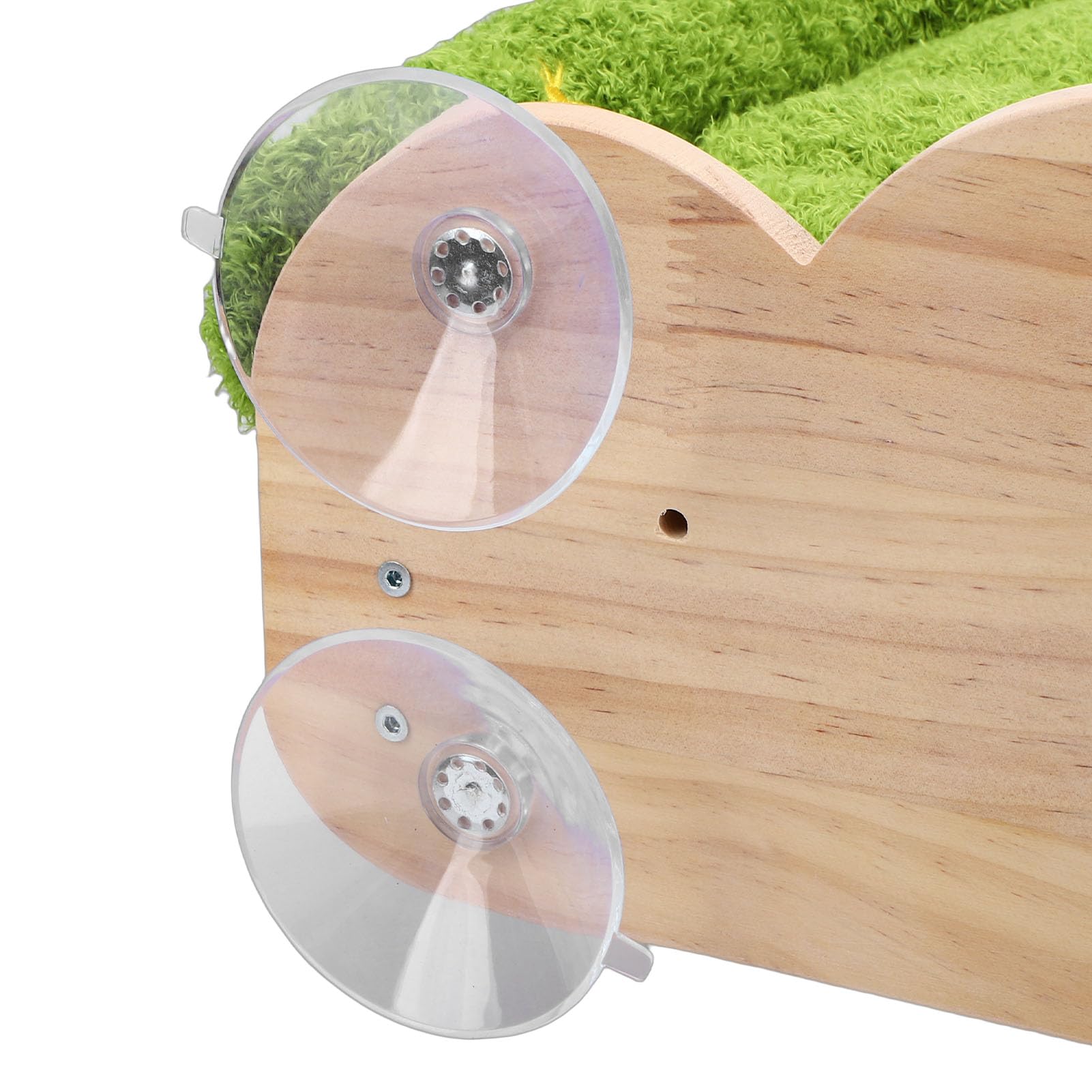 Finestra per Gatti Amaca a Ventosa Design Space Letto a Parete in Peluche in Legno per la Casa, con Robusta Struttura in Legno Massello, Adatto a Piccole Zone Soggiorno, su