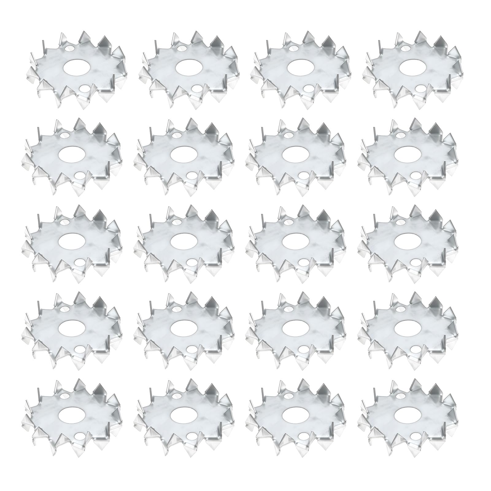 eMagTech 20Pcs Double-Sided Dog Tooth Timber Connectors 50x12mm Steel Washers for Joist, Beam, and Wood Frame Joining