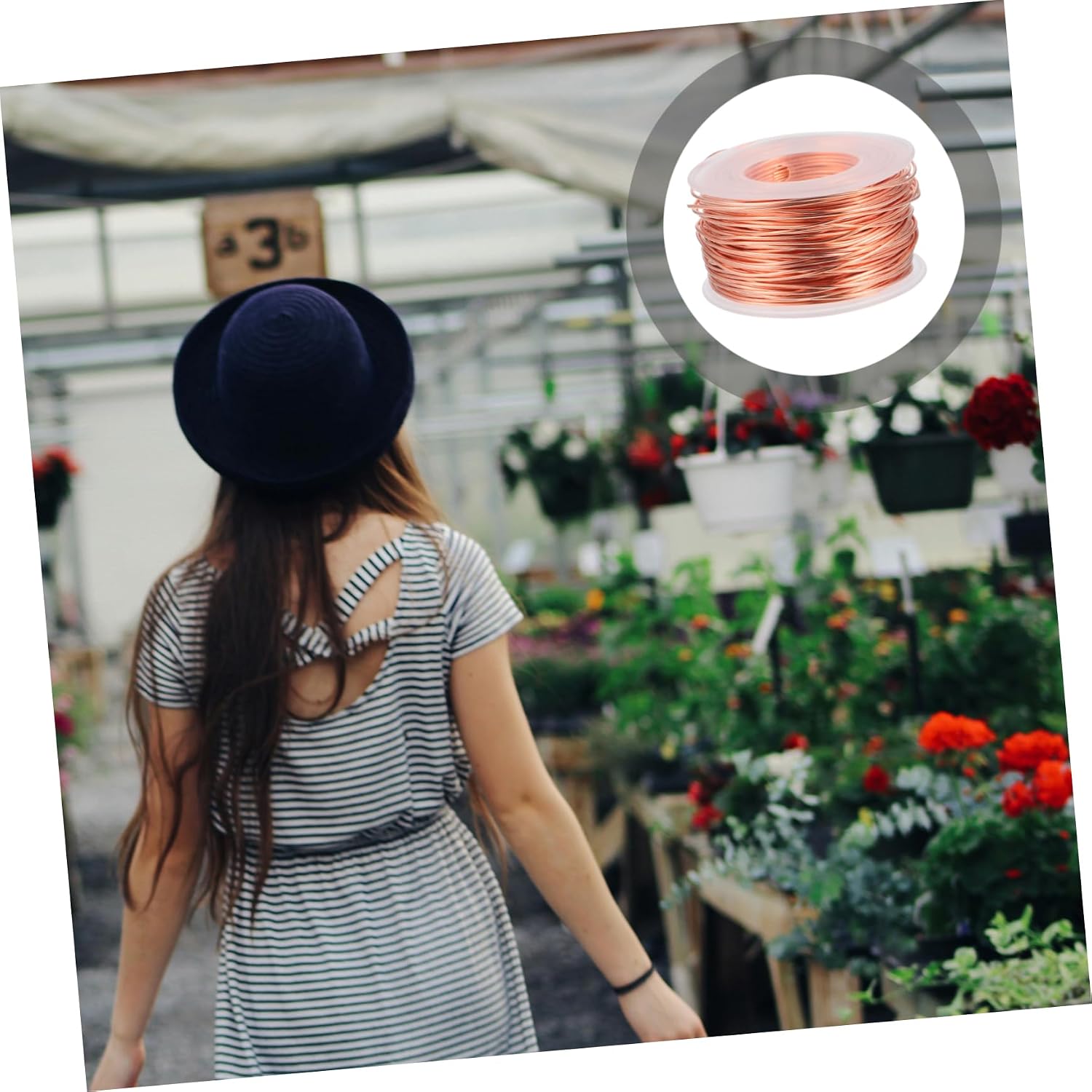 40m Pure Copper Wire Long for DIY Crafts Gardening and Antenna Projects Lightweight High Strength Versatile Copper Wire for Plant Support and Art Creations