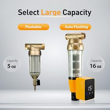 iSpring WSP50ARB Spin-Down Filter, 50 µm, Auto Flush, Reusable