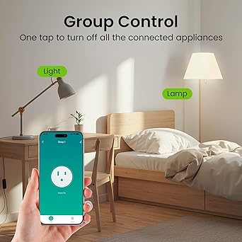 GHome Smart Plug Mini, WiFi Smart Outlet Plug Works with Alexa and Google Home, Timer Outlet with APP Control, 2.4GHz Network Only, No Hub Required, ETL FCC Listed (4 Pack), White