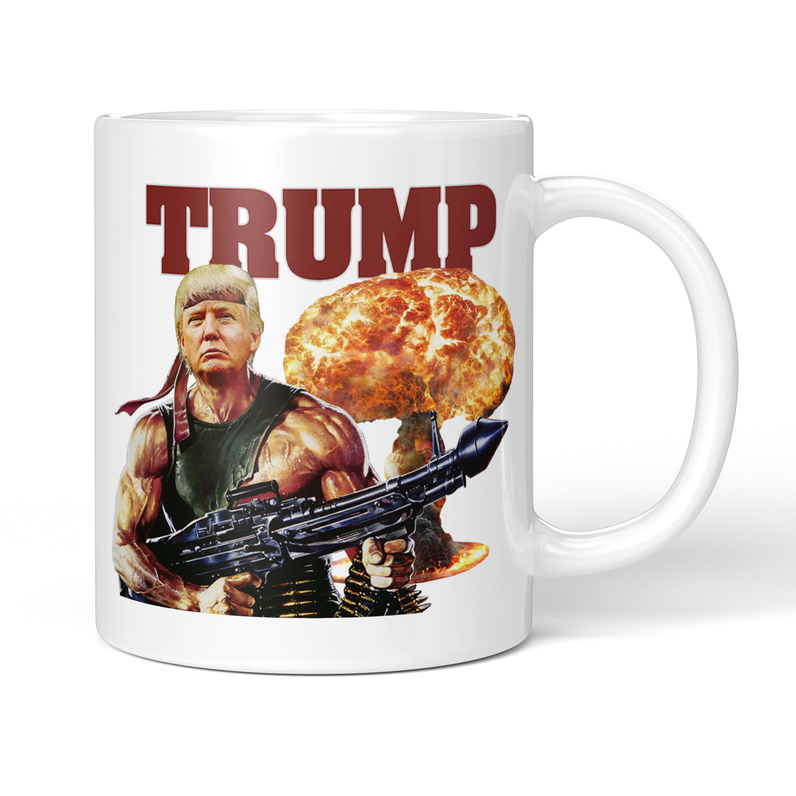 Funny Novelty Mug - Donald Trump Rocket Launcher - 11oz Ceramic Coffee or Tea Cup for Christmas, Birthday, Secret Santa, Mother’s Day or Father’s Day Gift 0064