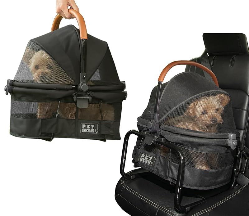 Caixa de Transporte e Assento Elevatório para Cães e Gatos Pet Gear No-Zip View 360, Dark Charcoal, 39,37 x 31,75 x 39,37 cm, 2,27 kg