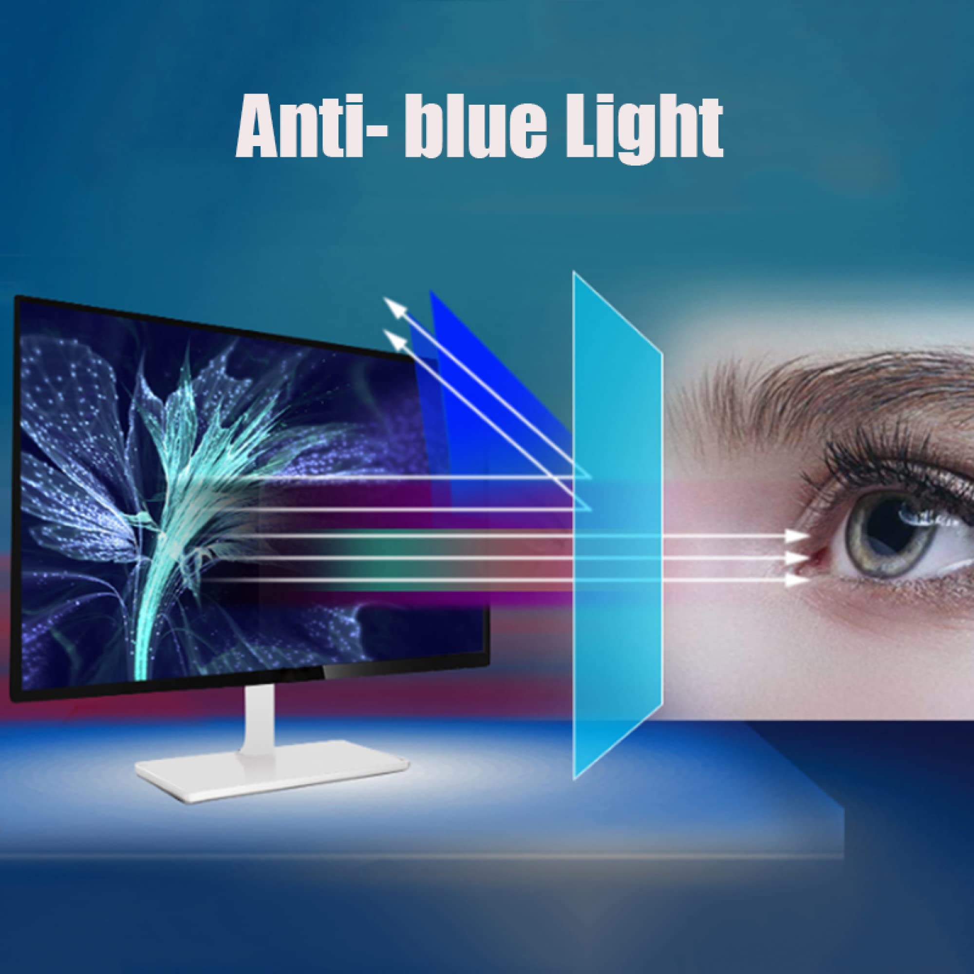 Protecteur d'écran à lumière bleue pour 32-75 pouces antireflet/anti-rayures/protection UV/filtre de film ultra-clair, soulage la fatigue oculaire, pour Smart TV 4K LED LG/clear / 55 Inches1221x689
