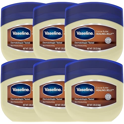 Vaseline Rich Conditioning - Jalea de petróleo manteca de cacao tamaño de viaje 17 onzas  17fl oz paquete de 6