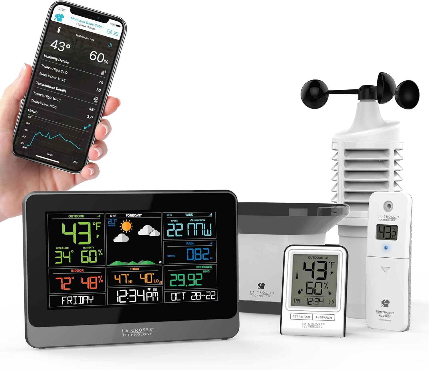 La Crosse 328-10618-INT Wireless WiFi Weather Center Black review | Vanessa Davison La Crosse Technology 328-10618-INT Wireless WiFi Professional Weather Center, Black