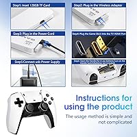 Vista 4 de 2025New Wireless Retro Game Console,40000+Games and 23 EmulatorsPlug and Play 4K HD HDMI TV Game Stickwith Dual 2.4G Wireless Controllers(128G) White