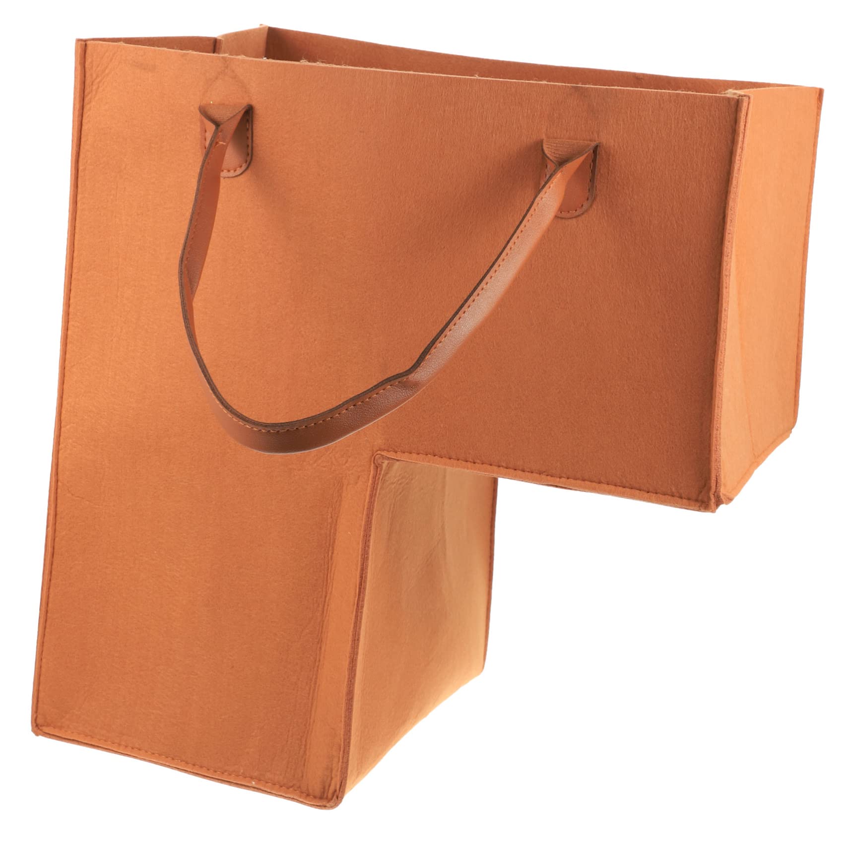 Cesta de fieltro resistente PRETYZOOM organizador de ropa gran capacidad con acabado camel