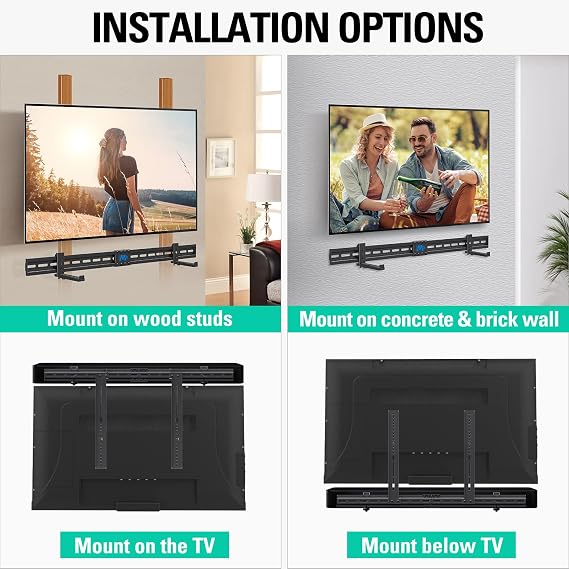 Mounting Dream Soundbar Mount Sound Bar TV Bracket Holds up to 20 Lbs