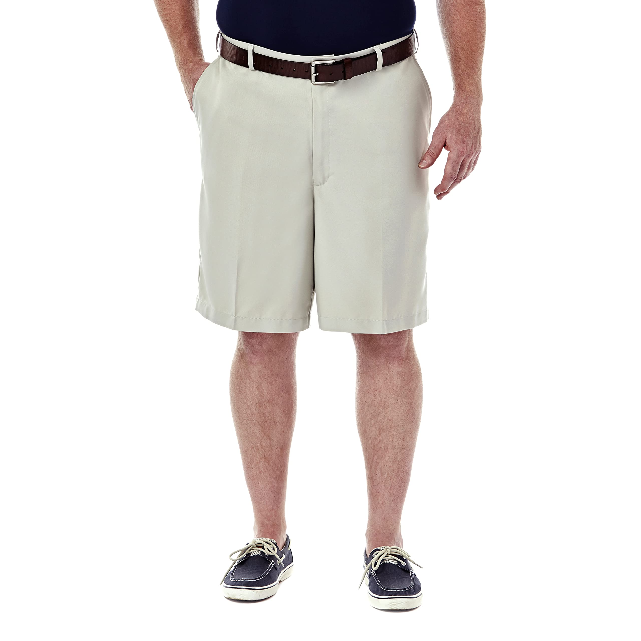 Haggar Men's Cool 18 Classic Fit Expandable Waist Short Regular and Big & Tall Sizes