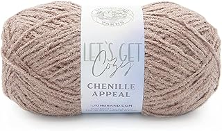 Lion Brand Yarn Chenille Appeal Yarn, Stucco, 1 Count (Pack of 1)