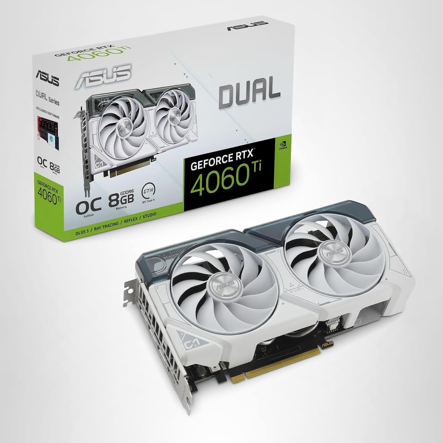 ASUS Dual NVIDIA GeForce RTX 5060 Ti 16GB GDDR7 White OC Edition