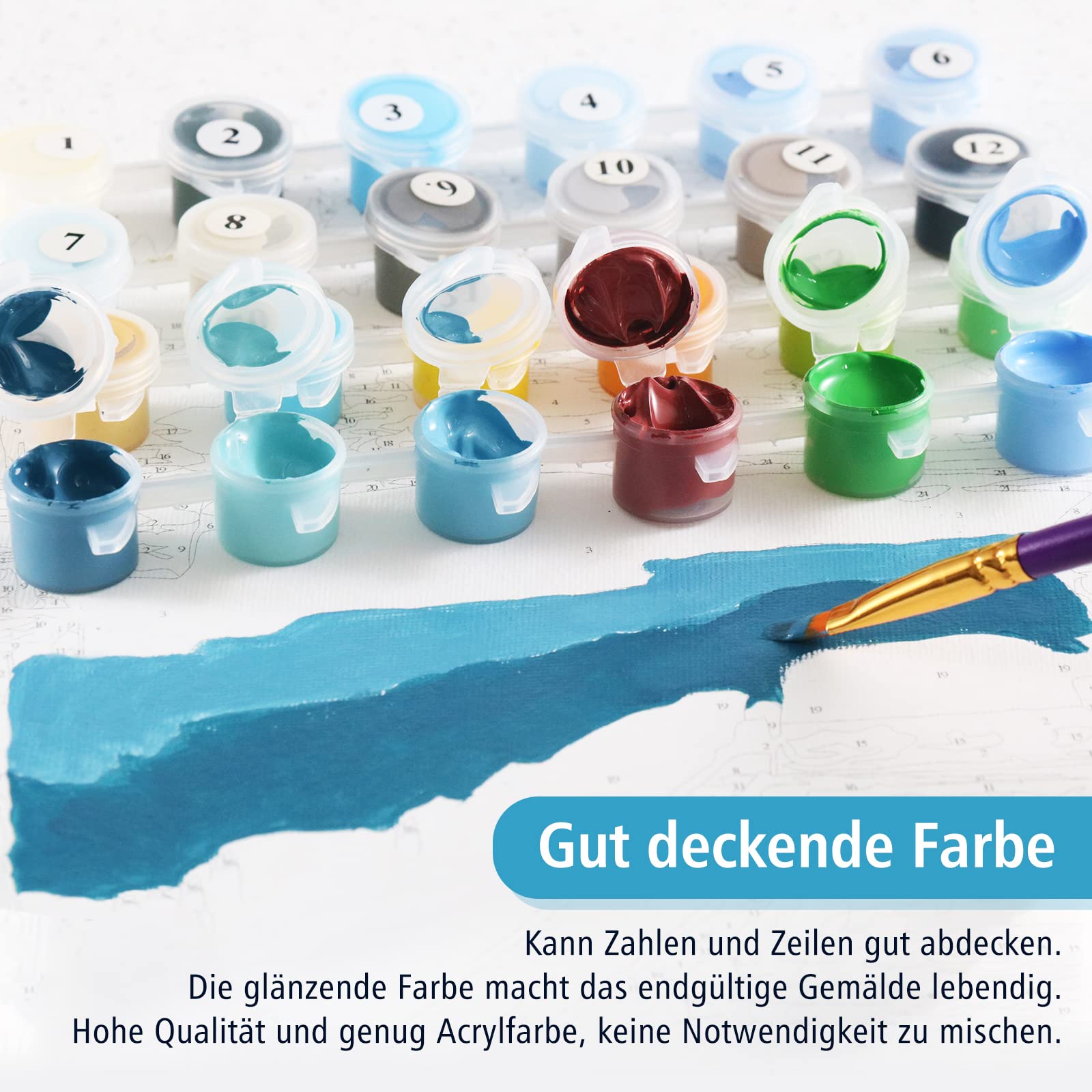 DIY Malen Nach Zahlen Set Für Erwachsene - Schwan  Produktbild-Vorschau 10