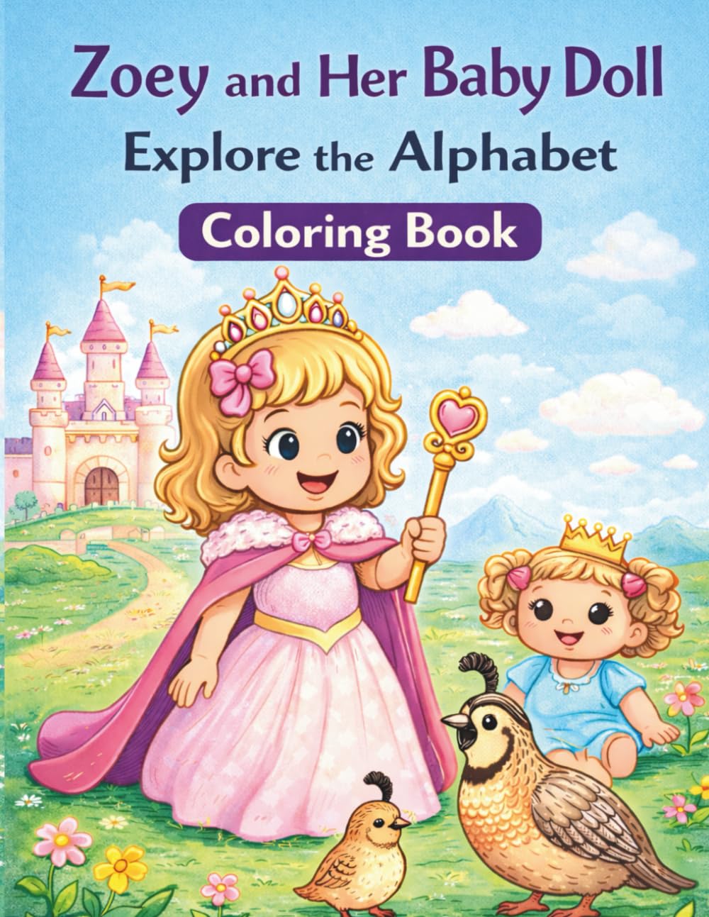 Zoey and Her Baby Doll Explore the Alphabet: ABC Coloring Book
