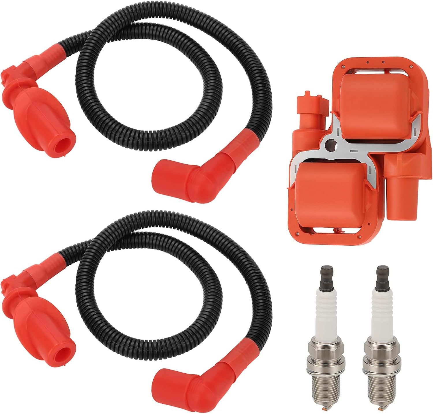 JAVIK Ignition Coil Spark Plug & Wire Cap For Polaris Ranger 700 800 2007-2010 Sportsman 800 700 2004-2014 O.E.M# 4010425 3021671 4011365