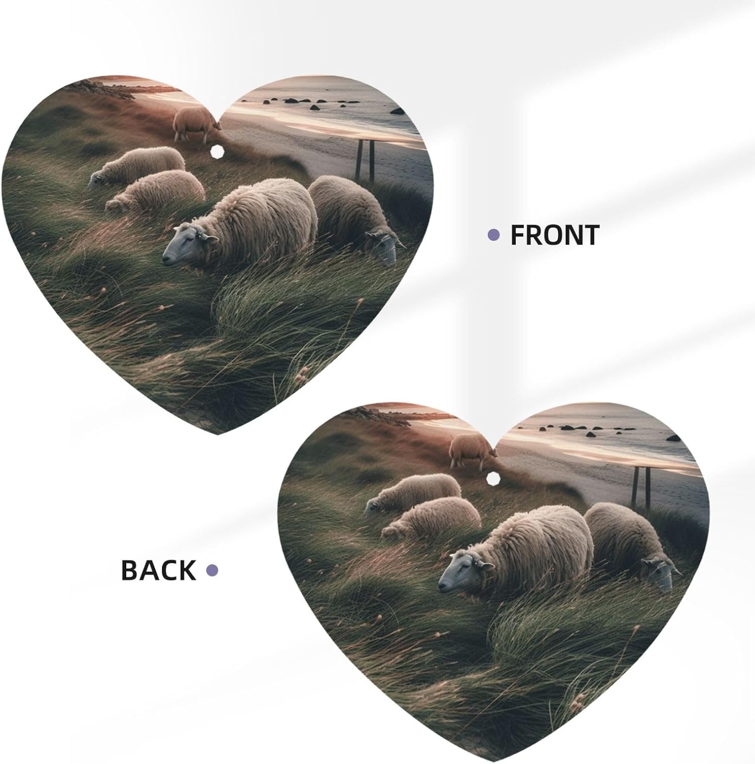 Car Air Freshener 24 PCS Sheep Grazing Hanging Car Air Fresheners Auto Interior Decor Card Freshener Strong Scented Card Lavender Cars Scents for Office Bedroom Close Drawer Heart Shape