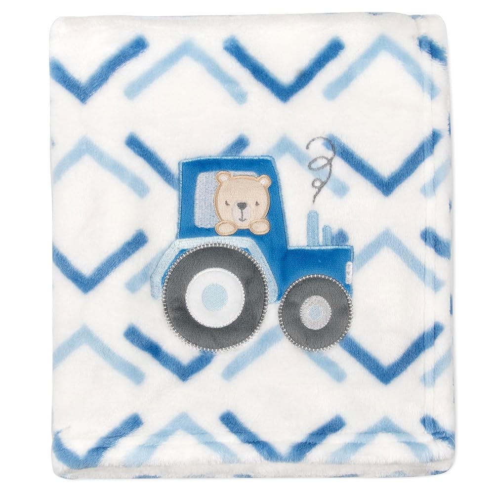 Plush Fleece Throw and Receiving Baby Blankets for Boys and Girls 30x36