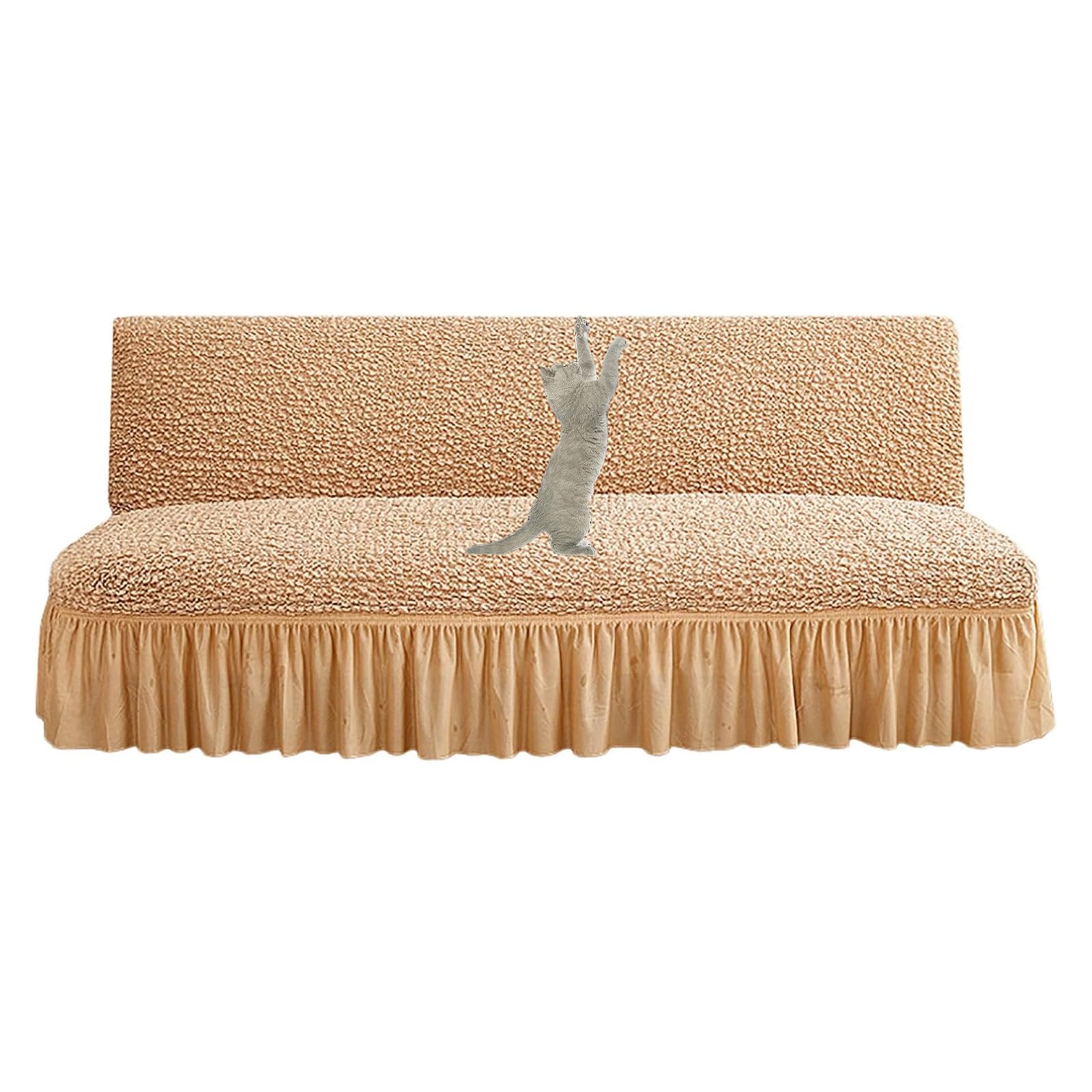 Housse futon sans accoudoirs haut de gamme résistante aux chats