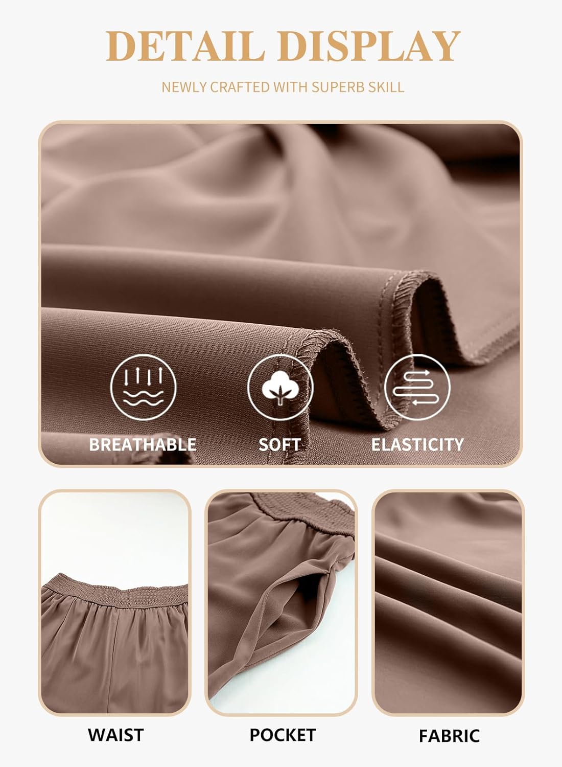 Eytino Women Plus Size Wide Leg Pants Casual Loose Smocked High Waisted Lounge Pajama Palazzo Pants(1X-5X) - Image 5