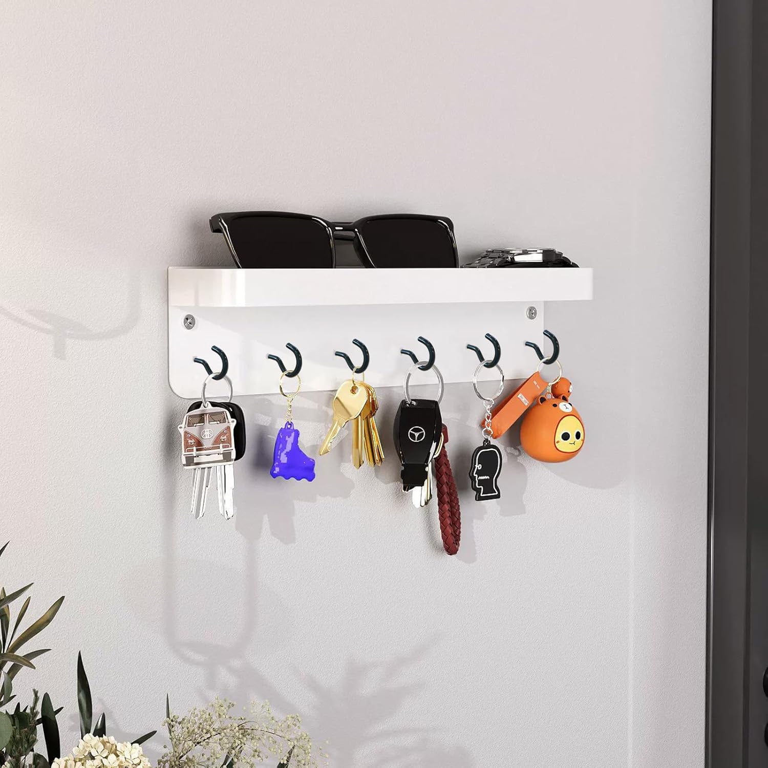 125 Pieces of Screw Cup Hook Set 5 Sizes Ceiling Small Hooks Wardrobe Decoration Hanging Accessories for Hanging Outdoor or Indoor use (0.98" 1.41" 1.57" 1.96" 2.36") (Black) - Image 4