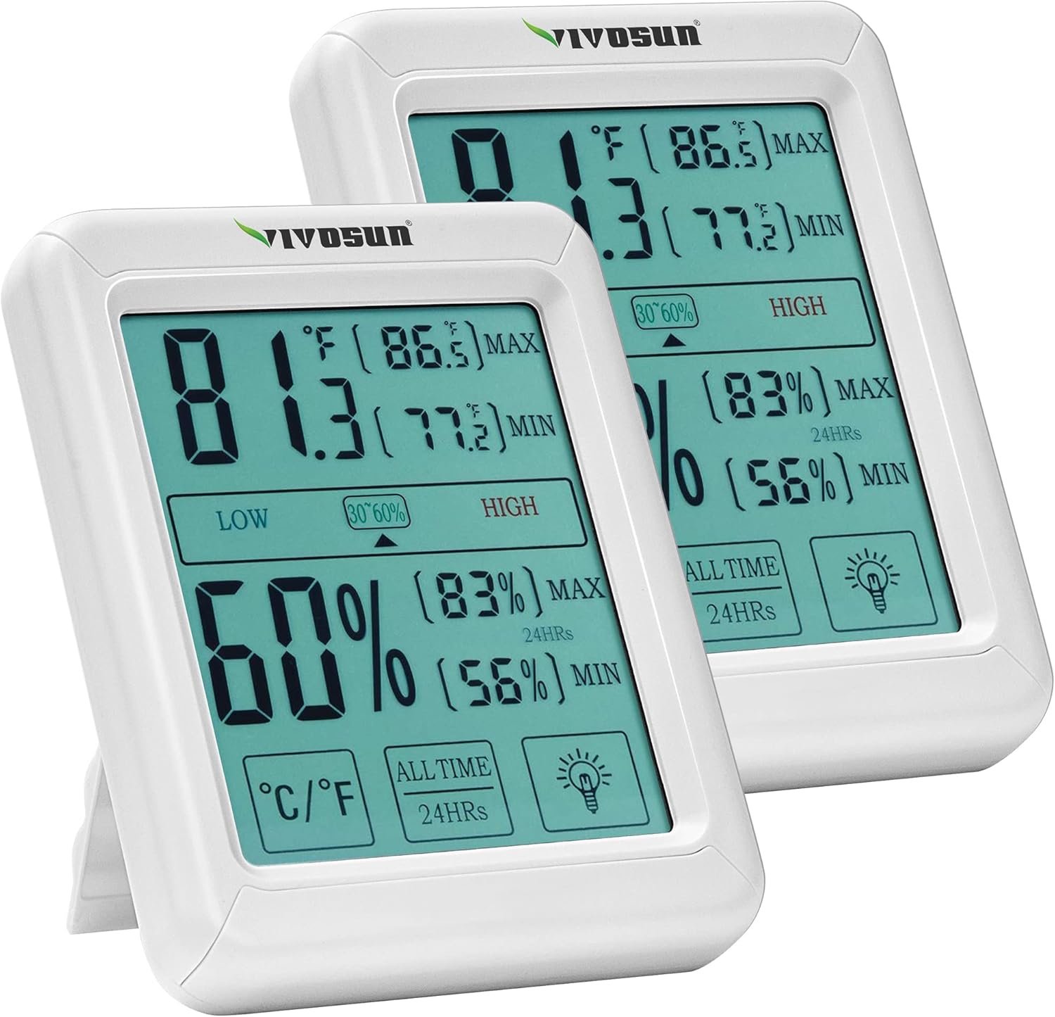 VIVOSUN Digital Thermometer Grow Tent Hygrometer, Indoor
