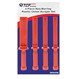 TCP Global 4 Piece Non-Marring Plastic Chisel Scraper Set - 3/4