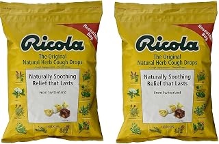 Ricola Original Herb Cough Drops - Natural Swiss Herbs for Cough Suppressant & Sore Throat Relief, 130 Drops/Bag, Pack of 2