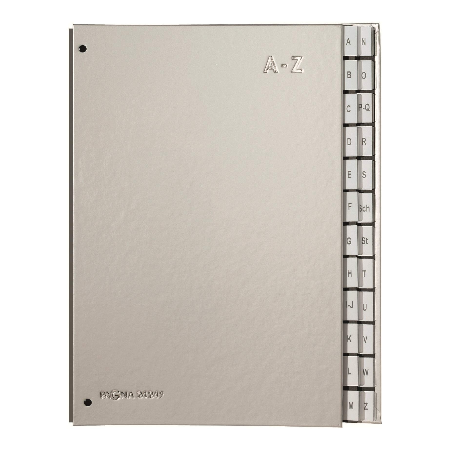 Pagna Pultordner Color (Pultmappe, 24 Fächer, A-Z) (silber | 3er Pack)