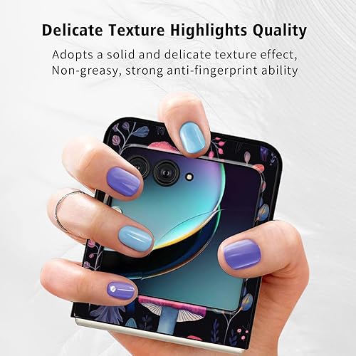 Vista 34 de Funda para Motorola Moto Razr Plus 2023 con protección de pantalla, cubierta trasera de policarbonato duro delgada y ultrafina con patrón de estante