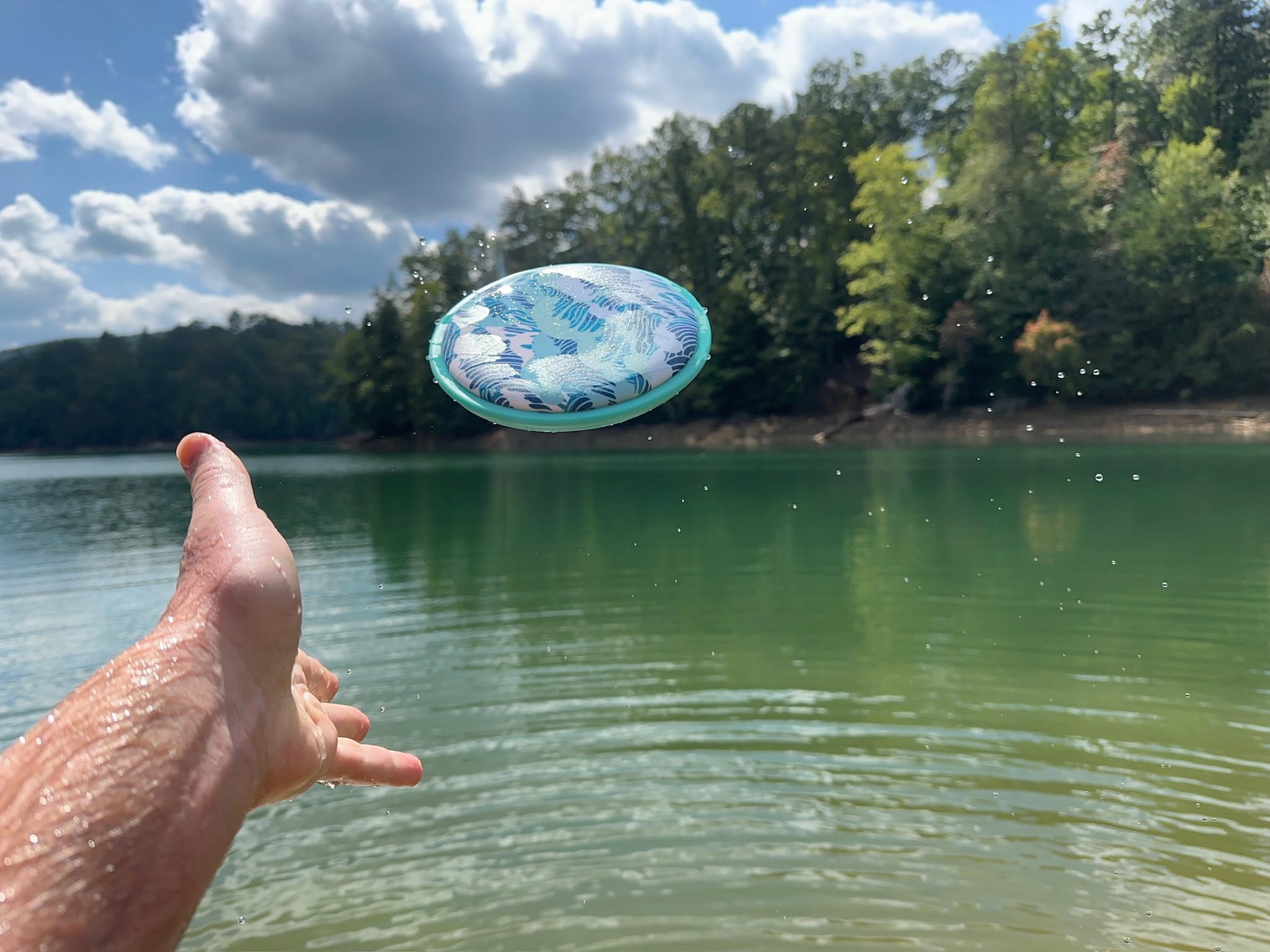 Waboba Flobo - woda frisbee/latający dysk - leci prosto i daleko, gdy jesteś na plaży - anasy imprezowe - 18 x 1,5 cm