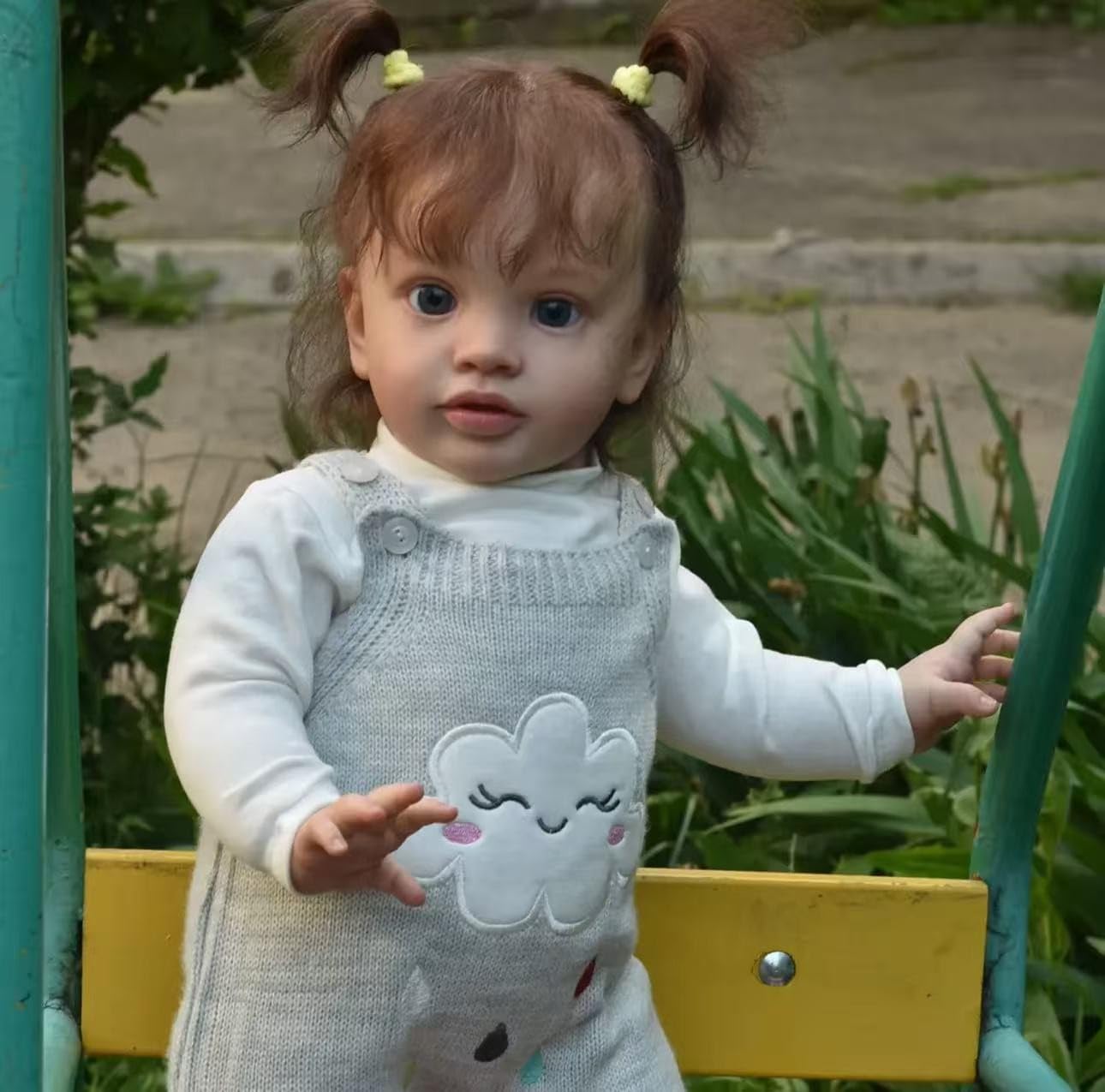 Große Größe Reborn Babypuppe Stoffkörper Mädchen 66 cm Realistische Reborn Baby Puppen Naturgetreue Babypuppen Lebensechte Babypuppe Pippa Neugeborenen-Puppen für Kinder ab 3 Jahren