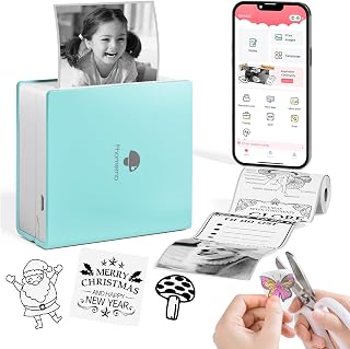Phomemo Pocket Printer, M02 Mini Printer, Portable Bluetooth Sticker Printer Compatible with iOS Android for Home Organizi... Price In India