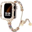 OBOE Combo Pack 40mm Bling Diamond Strap & Case Compatible with Apple Watch iWatch Series 4 5 6 SE SE2 (Multi-Rose Gold) [WATCH NOT INCLUDED] gallery image