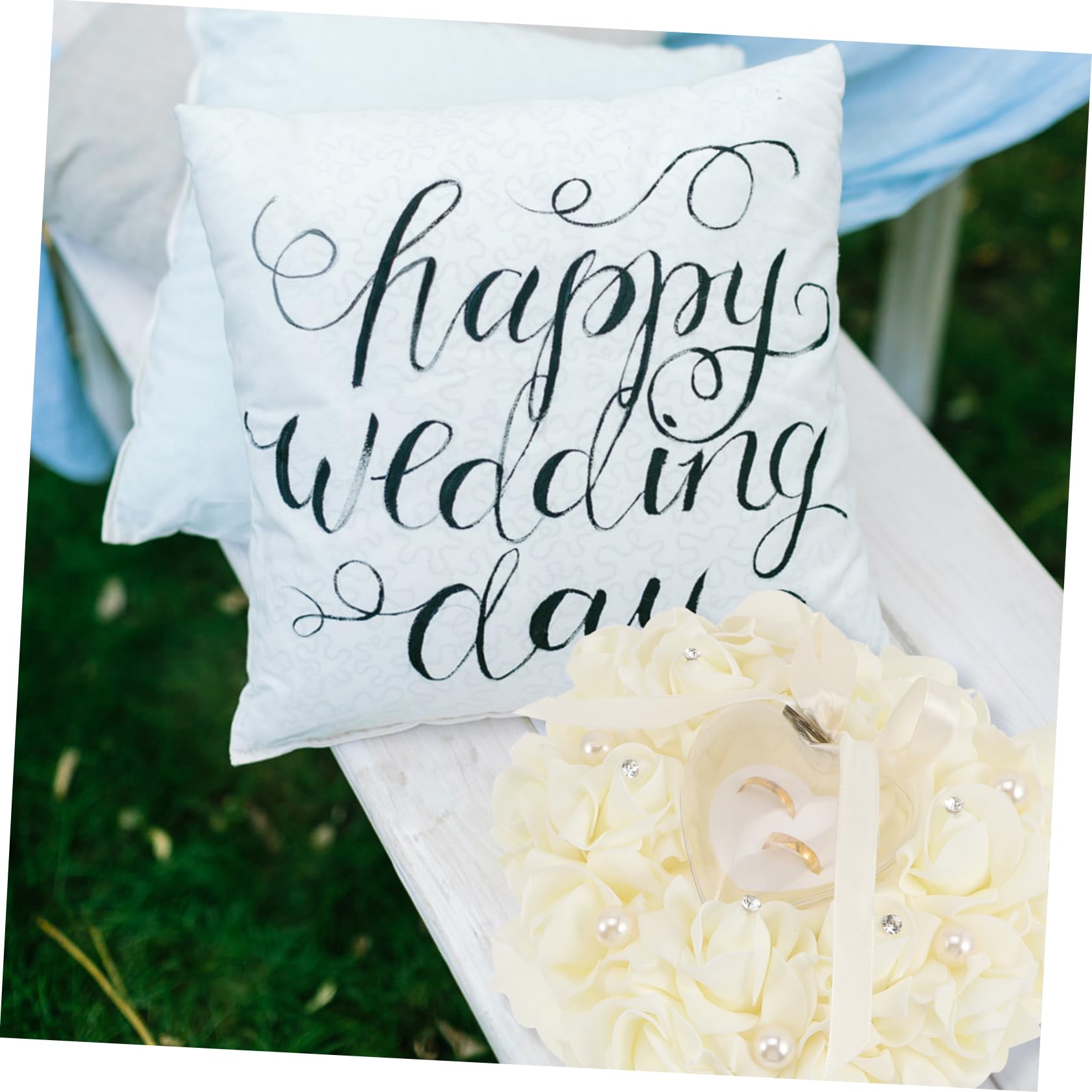 SOIMISS 5pezzi Cuscino Portafedi Elegante Forma Di Cuore Con Decorazioni Scatola Per Anelli Da Matrimonio Accessori Nuziali Per Sposi e Fidanzamenti