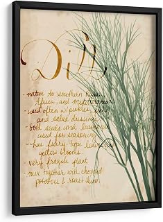 Canvas Lab | Herb Study II by Grace Popp | 11 x 15 in | Fine Art Framed Print, Frame Color: Black | Botanical, Floral, Nature, Kitchen | Wall Decor for Bedroom, Living Room or Office