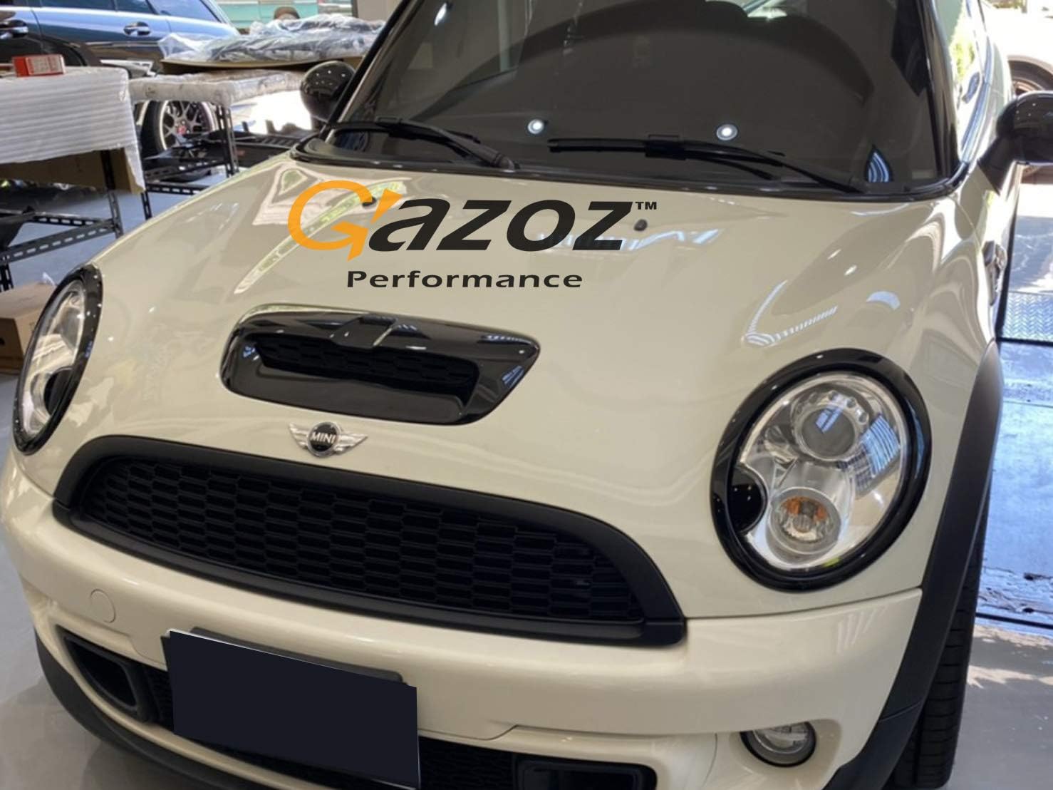 Exterior Accessories - Gloss Black Hood Scoop Bonnet Air Intake Vent Compatible with Mini Cooper S R56 R57 R58 R59
