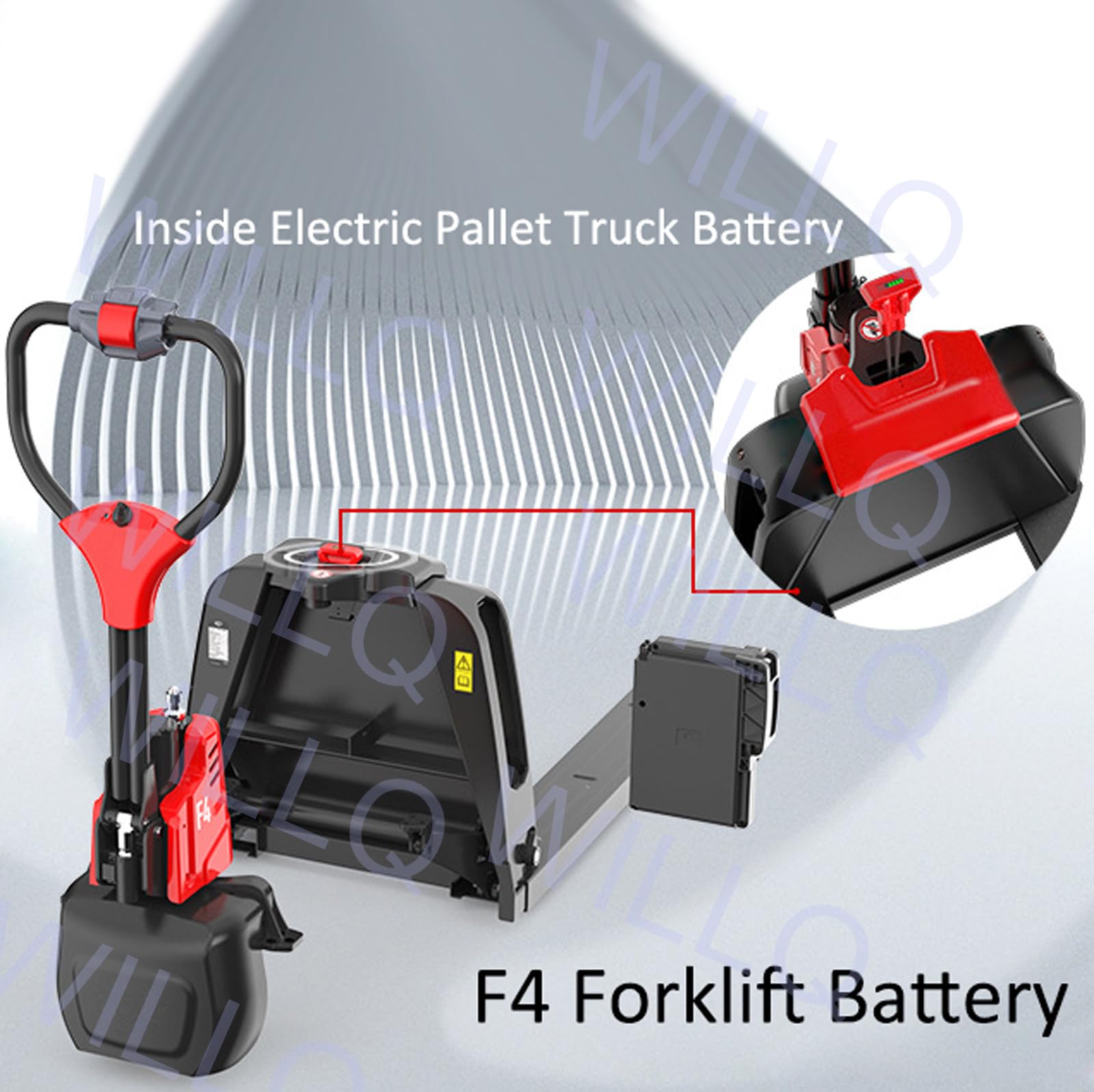24 V 20 Ah Ersatzbatterie für F4 Elektro-Hubwagen | LiFePO4-Akkupack – Wiederaufladbarer Ersatzakku für elektrischen Hubwagen (Lithium-Akku)