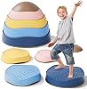 KidBloom Stepping Stones Kids، ألعاب حسية متوازنة لمرضى التوحد، ألعاب خارجية للحديقة للأطفال الصغار من سن 3 إلى 5 سنوات، تتضمن حقيبة تخزين مقاومة للماء