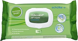 Schülke Mikrozid AF Wipes Premium Desinfektionstücher 50 Stück | Reinigungstücher zum desinfizieren von Medizinprodukten u...