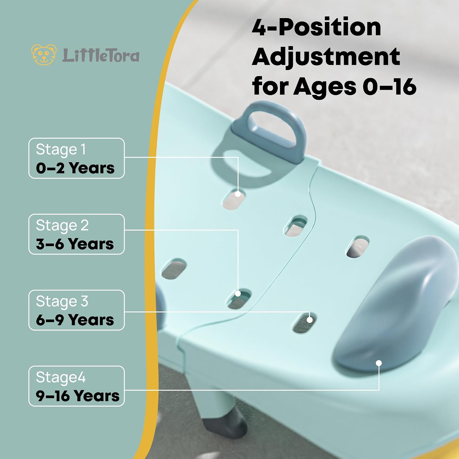 Hair Washing Station for Kids Children's Shower Seat - Toddler Portable Hairwashing Station for Home - Baby Hair Wash Bath Seat Adjustable Shampoo Chair for 0 to 16 Years Old