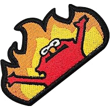 Hell Fire Patches Fire Embroidered Patches Funny Patch Military Embroidery Tactical Patch for Jacket Vest Backpack Dog Harness 5 x 8 cm