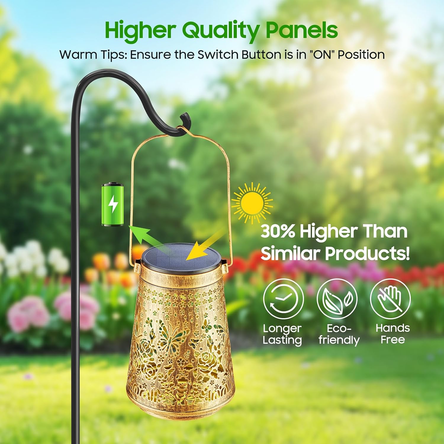 4 Pack Solar Lanterns Outdoor Waterproof, Birthday Gifts for Women Mom | Hollow-Out Metal Butterfly Lantern, 2 Lighting Modes, Outside Hanging Solar Lights for Christmas Decorations, Garden Decor